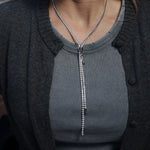 Load image into Gallery viewer, Tennis zip necklace