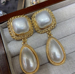 Load image into Gallery viewer, Royal Pearl Drop Earrings