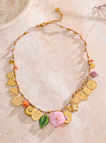 Load image into Gallery viewer, Golden Charm Blossom Necklace