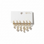 Load image into Gallery viewer, Crystal Drop Hoop Earrings Set