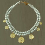 Load image into Gallery viewer, Pearl Coin Necklace
