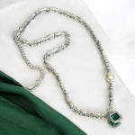 Load image into Gallery viewer, Emerald Pearl Charm Necklace