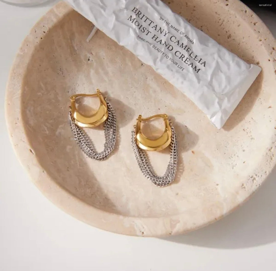 Luxe Chain Hoop Earrings