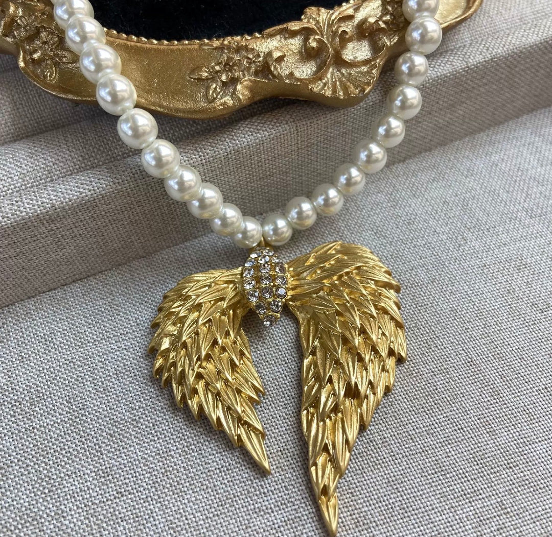 Golden Angel Pearl Necklace