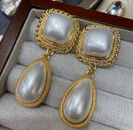 Load image into Gallery viewer, Royal Pearl Drop Earrings