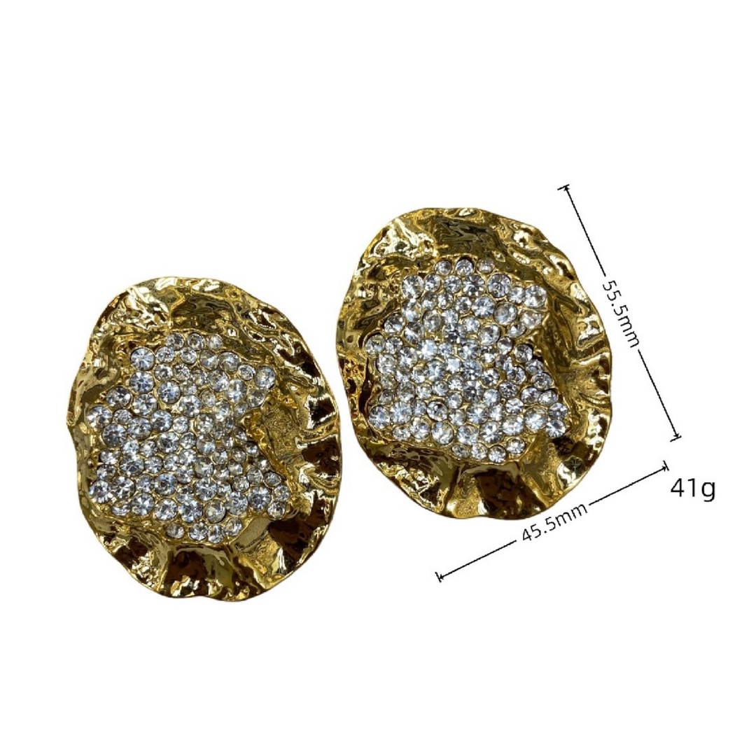 Golden Crush Crystal Earrings
