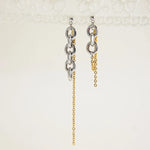 Load image into Gallery viewer, Duo Chain Drop Earrings