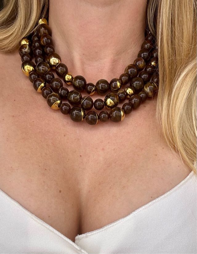 Mocha Orbit Necklace