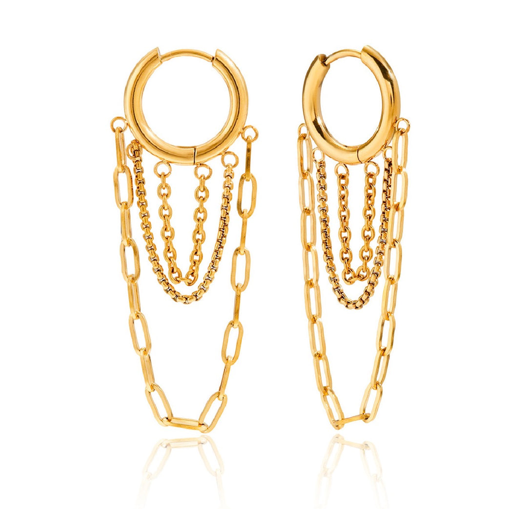 Linked Hoop Earrings