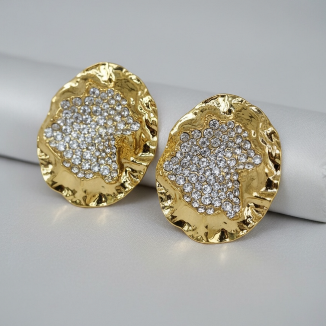 Golden Crush Crystal Earrings