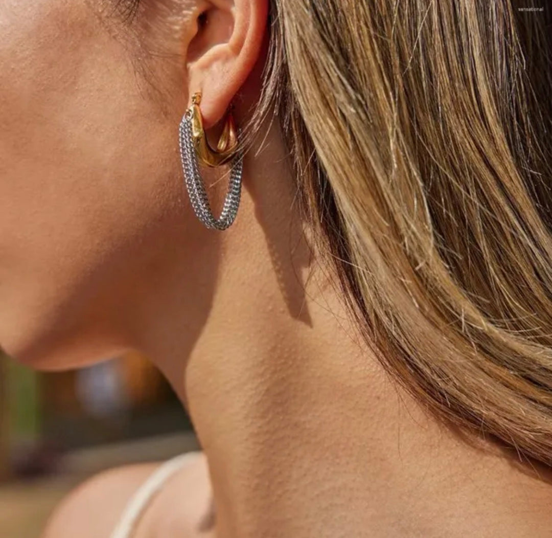 Luxe Chain Hoop Earrings