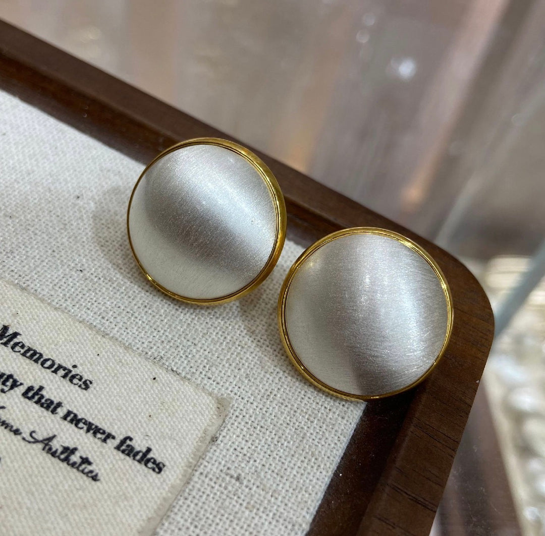 Classic Pearl Disc Earrings