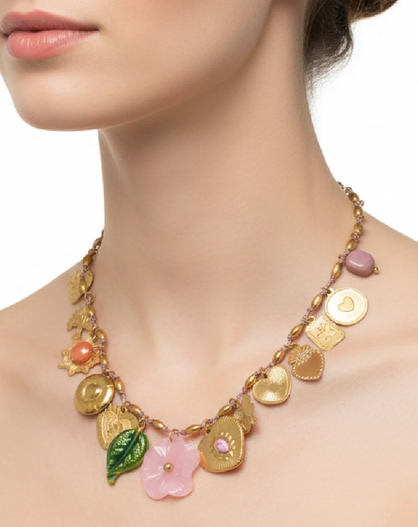 Golden Charm Blossom Necklace
