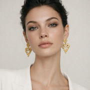 Rainbow Heart Drop Earrings