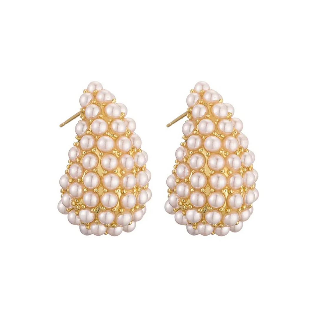 Pearl Drop Statement Earrings