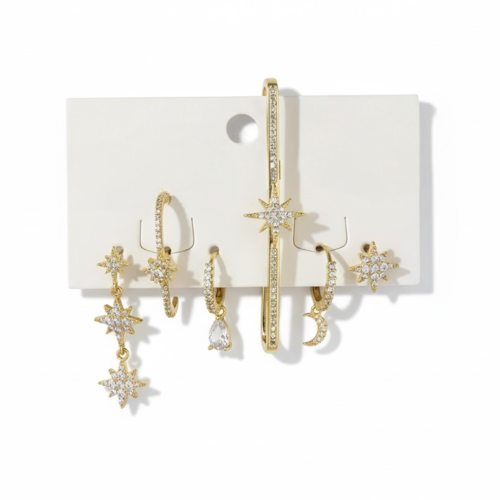 Celestial Hoop Earrings Set