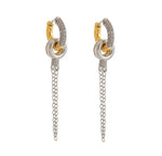Load image into Gallery viewer, Crystal Knot Chain Earrings