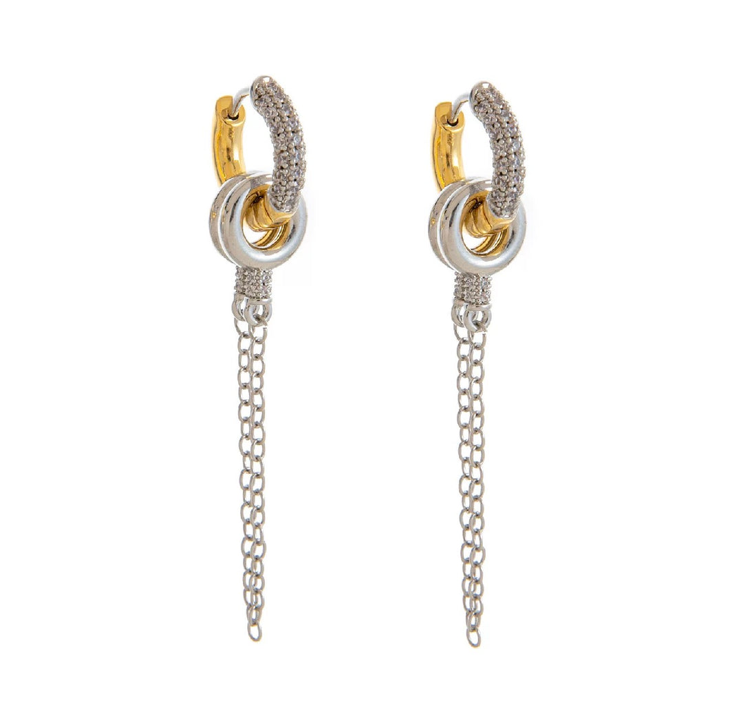 Crystal Knot Chain Earrings