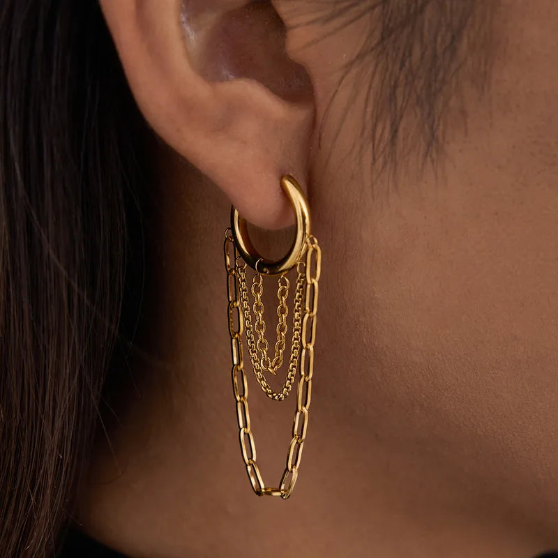 Linked Hoop Earrings
