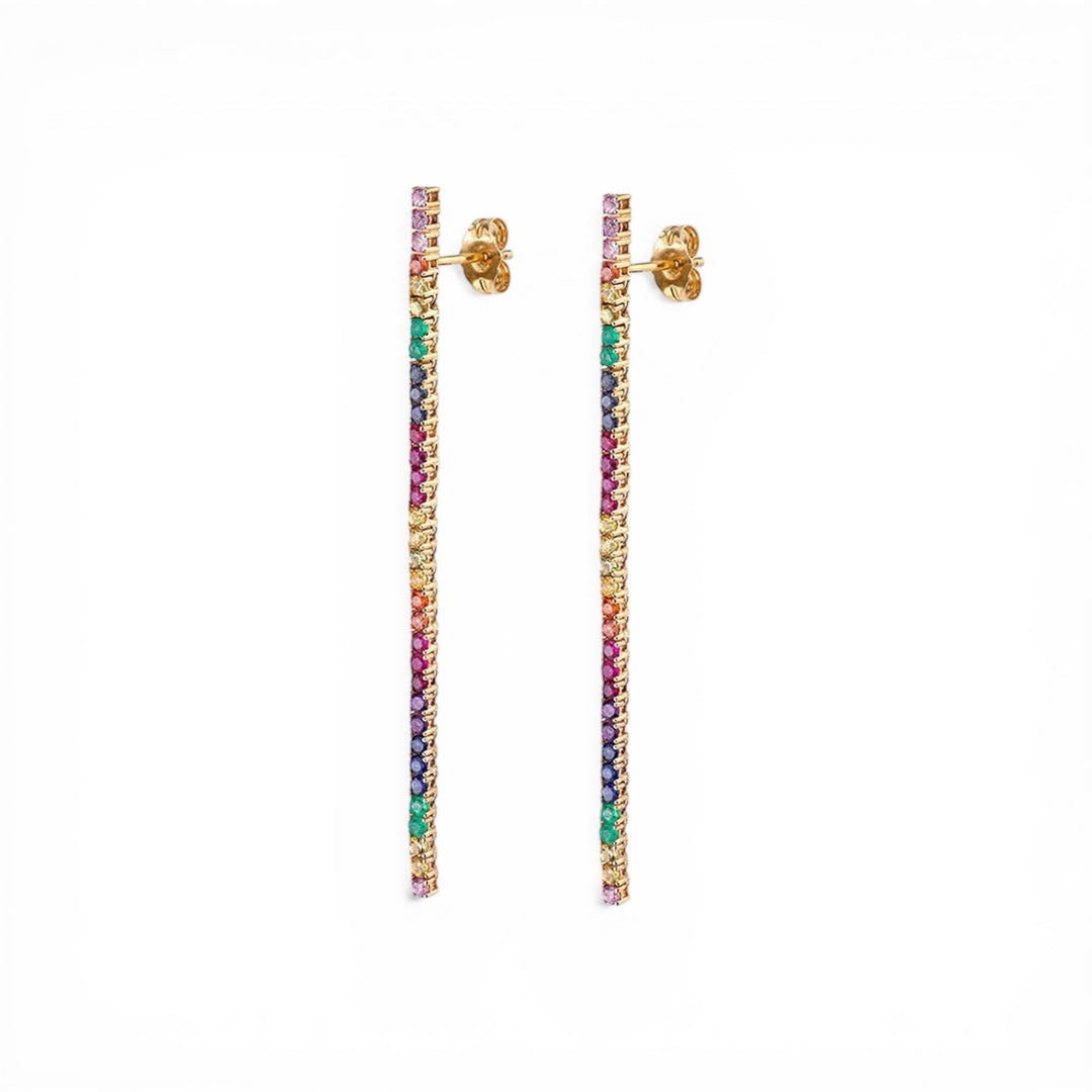 Rainbow Bar Drop Earrings