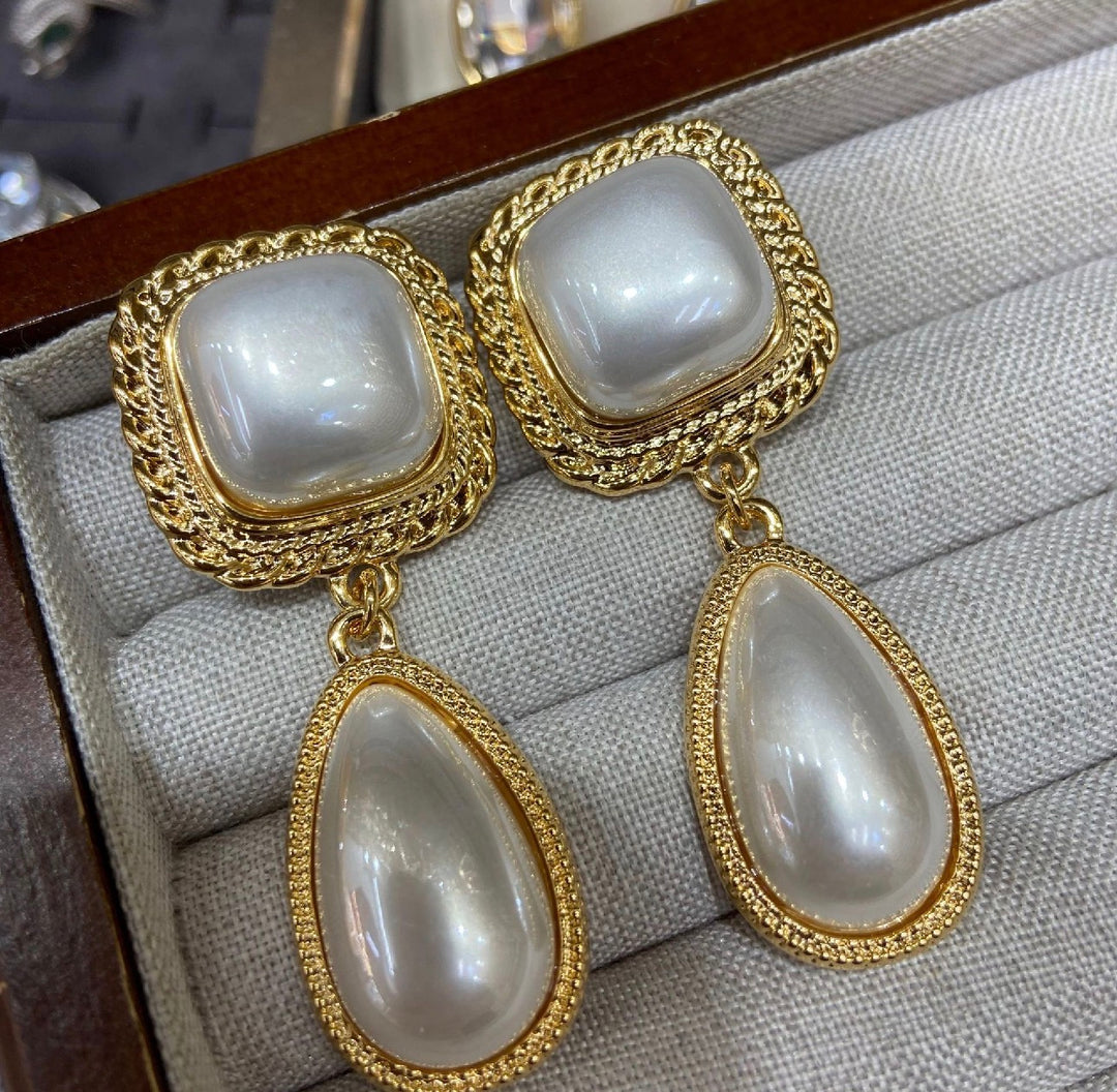 Royal Pearl Drop Earrings