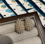 Load image into Gallery viewer, Pearl Drop Statement Earrings