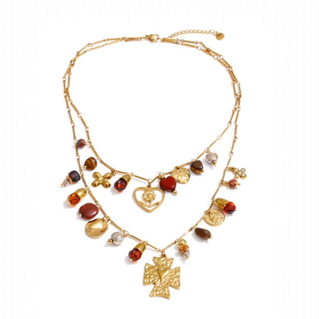 Golden Charm Layer Necklace