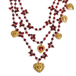 Load image into Gallery viewer, Ruby Heart Beaded Necklace