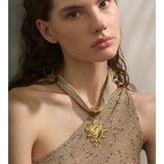 Golden Muse Heart Necklace