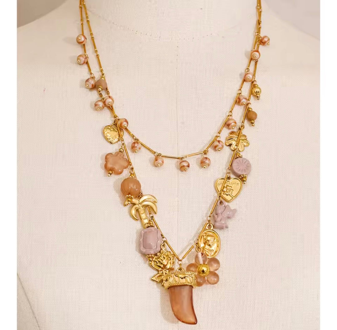 Sunset Charm Statement Necklace