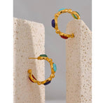 Load image into Gallery viewer, Riviera Gem Hoops