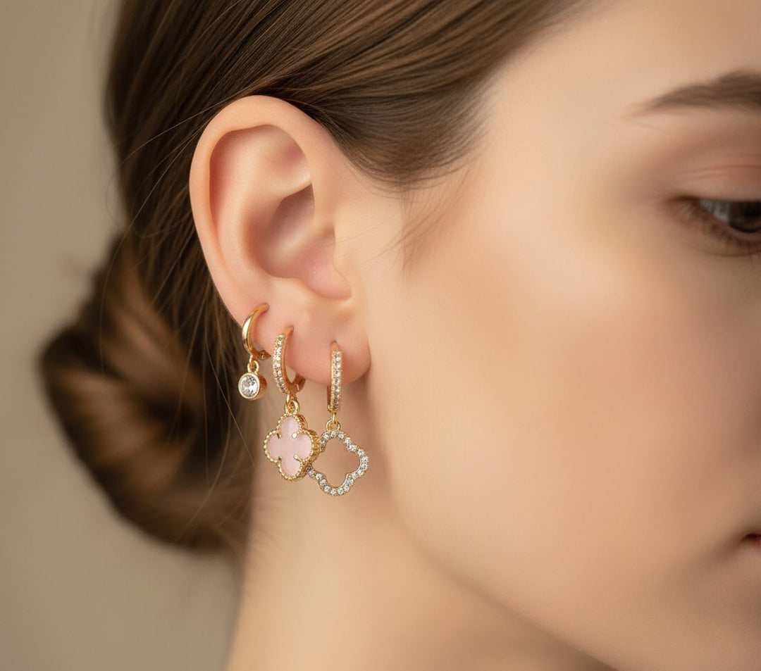 Clover Drop Earrings Set