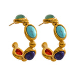 Load image into Gallery viewer, Riviera Gem Hoops