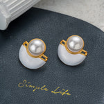 Load image into Gallery viewer, Classic Pearl Arch Studs
