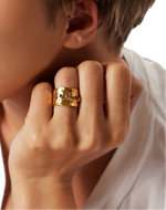 Load image into Gallery viewer, Rainbow Gem Cuff Ring
