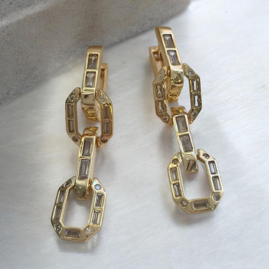 Crystal Link Earrings