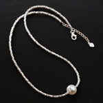 Load image into Gallery viewer, Classic Pearl Silver Necklace
