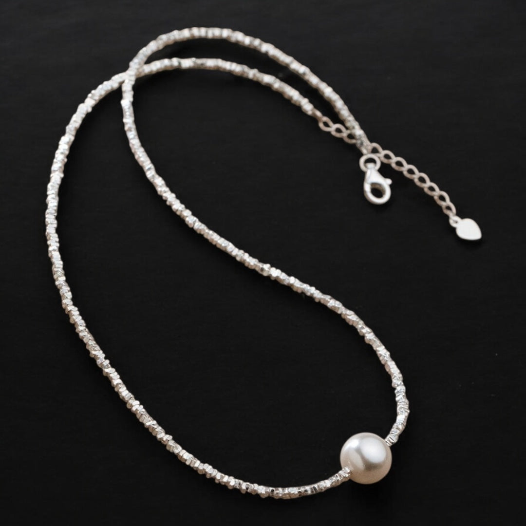 Classic Pearl Silver Necklace
